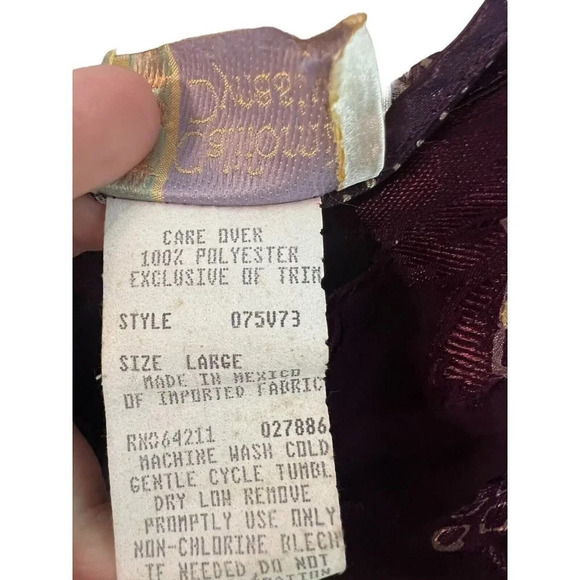 VTG Lingerie Robe Camisole Set Purple Tahitian Goddess USA California Dynasty - Picture 10 of 15